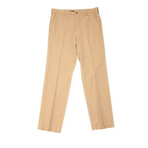 Izod Mens 32 Performance Golf‎ Khaki Straight Leg Pants Tan Preppy Country Club